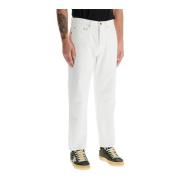 Stonewashed Wide Leg Jeans Golden Goose , White , Heren