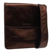 Pre-owned Leather shoulder-bags Chanel Vintage , Brown , Dames