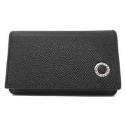 Pre-owned Leather key-holders Bvlgari Vintage , Black , Dames