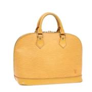 Pre-owned Leather handbags Louis Vuitton Vintage , Yellow , Dames