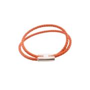 Pre-owned Leather bracelets Hermès Vintage , Orange , Dames