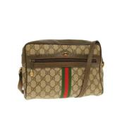 Pre-owned Canvas gucci-bags Gucci Vintage , Beige , Dames