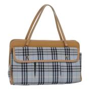 Pre-owned Canvas handbags Burberry Vintage , Blue , Dames