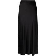 Zwarte zijden rok Anine Bing , Black , Dames