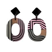 Pre-owned Fabric earrings Hermès Vintage , Pink , Dames