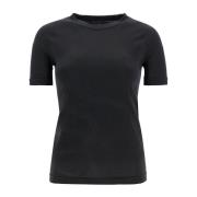 Jacquard Jersey Fitted Running T-shirt Y-3 , Black , Dames