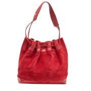 Pre-owned Leather handbags Burberry Vintage , Red , Dames