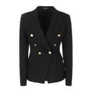 Blazer van wolmix Tagliatore , Black , Dames