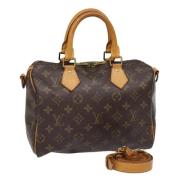 Pre-owned Canvas handbags Louis Vuitton Vintage , Brown , Dames