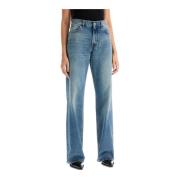 Straight Leg Denim Jeans Haikure , Blue , Dames