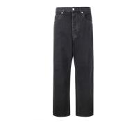 Wijde katoenen vijf zakken jeans Sofie D'hoore , Black , Dames