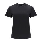 Katoenen Jersey Regular Fit T-shirt Y-3 , Black , Dames