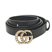 Pre-owned Leather belts Gucci Vintage , Black , Dames