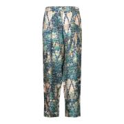 Blauwe Bloemen Zijden Broek Pierre-Louis Mascia , Multicolor , Dames