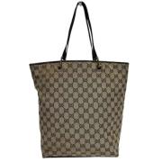 Pre-owned Canvas gucci-bags Gucci Vintage , Beige , Dames