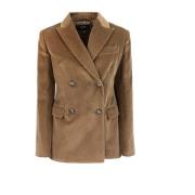 Bruine Katoenen Jas met Unieke Voering Max Mara , Brown , Dames