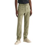 Relaxed Linnen Broek Gant , Green , Heren