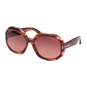 Stijlvolle zonnebril Ft1011 Tom Ford , Brown , Dames