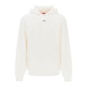 Moderne French Terry Hoodie Hugo Boss , White , Heren