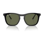 Vierkante Gepolariseerde Zonnebril Rb2210 901/58 Ray-Ban , Black , Uni...