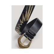 Ster Leren Riem Pepe Jeans , Black , Unisex