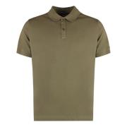 Katoenen poloshirt met geribde randen Paul & Shark , Green , Heren