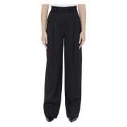 Zwarte broek met hoge taille en wijde pijpen Alexander Wang , Black , ...