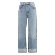 Versleten Fran straight leg jeans Agolde , Blue , Dames