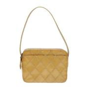 Pre-owned Leather chanel-bags Chanel Vintage , Yellow , Dames