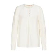 Elegante Kassandra Blouse met Mooie Details RUE de Femme , White , Dam...