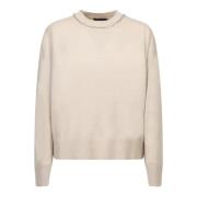 Luxe Beige Gebreide Kleding Aw24 Fabiana Filippi , Beige , Dames