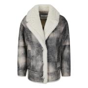 Shearling Jas met Voorsluiting en Zakken Stand Studio , Multicolor , D...