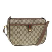 Pre-owned Leather shoulder-bags Gucci Vintage , Beige , Dames