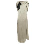 Pre-owned Satin dresses Carolina Herrera Pre-owned , Gray , Dames