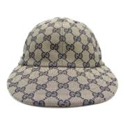 Pre-owned Canvas hats Gucci Vintage , Blue , Dames