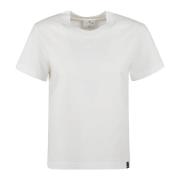 Wit Heritage T-shirt met Logo Courrèges , White , Dames