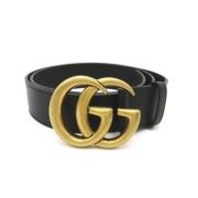 Pre-owned Leather belts Gucci Vintage , Black , Dames