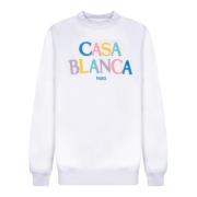 Witte Sweatshirt Stijlvol Comfortabel Casual Casablanca , White , Here...