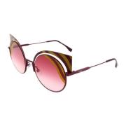 Paarse Metalen Zonnebril voor Dames Fendi , Pink , Dames