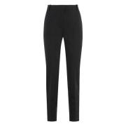 Stretch viscose broek met zakken Pinko , Black , Dames