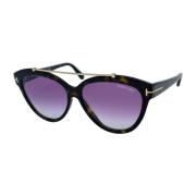 Stijlvolle zonnebril voor dames in Havana Tom Ford , Brown , Dames