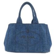 Pre-owned Denim prada-bags Prada Vintage , Blue , Dames