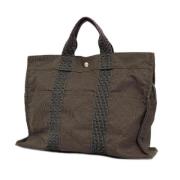 Pre-owned Canvas totes Hermès Vintage , Gray , Dames