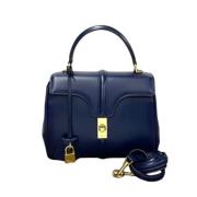 Pre-owned Leather celine-bags Celine Vintage , Blue , Dames