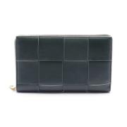 Pre-owned Leather wallets Bottega Veneta Vintage , Blue , Dames