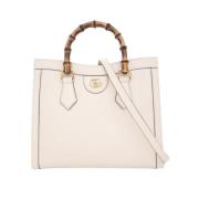 Pre-owned Leather handbags Gucci Vintage , Beige , Dames