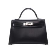 Pre-owned Leather celine-bags Hermès Vintage , Black , Dames