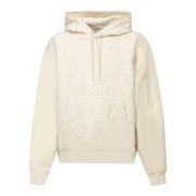 Witte Sweatshirt met Reliëfontwerp Burberry , White , Heren