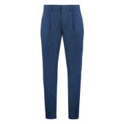 Katoenen Chino Broek met Zakken Dondup , Blue , Heren