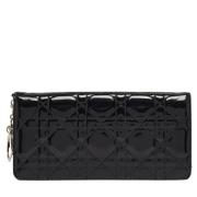 Pre-owned Leather wallets Dior Vintage , Black , Dames